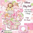 3D POP UP BOX CARD KIT - WELCOME BABY GIRL
