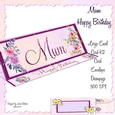 LARGE DL CARD AND ENVELOPE SET - MUM BIRTHDAY I LOVE YOU MOTHERS DAY