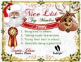 ENGLISH SANTAS GOOD LIST CERTIFICATE WITH RUDOLPH