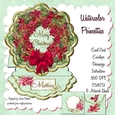 WATERCOLOR POINSETTIAS - EASEL CARD DECOUPAGE AND ENVELOPE KIT