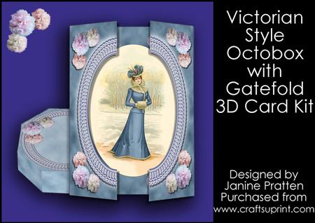 Elegant Victorian Lady Gate Fold Card with Octobox