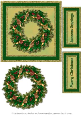 Christmas Wreath Topper and Sentiments