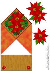 Poinsettia 3D Spring Card