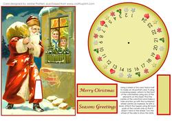 Vintage Christmas Delivery Advent Wheel Card