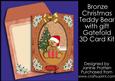 Christmas Bear 3D Decoupage Gatefold with Env in Bronze Kit
