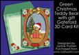Christmas Bear 3D Decoupage Gatefold with Env in Green Kit