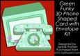 Funky Green Phone Shaped 3D Card Kit