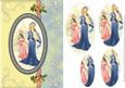 Elegant Victorian Ladies in Sapphire with Glitter Swirls