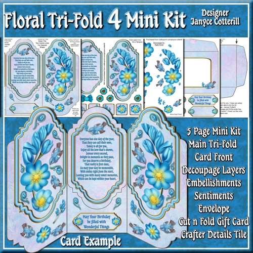 Floral Tri-Fold 4 Mini Kit 