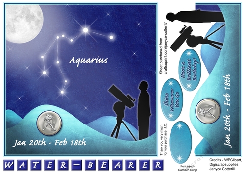 Aquarius Star Constellation - Jan 20th - Feb 18th