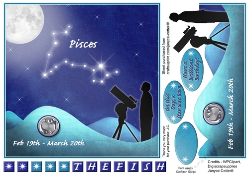 Pisces Star Constellation  Feb 19th - March 20th