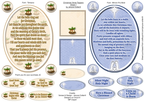 Christmas Verse Toppers 1