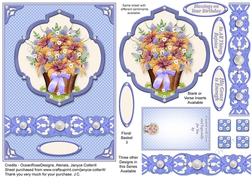 Floral Basket 3 Christian Themed