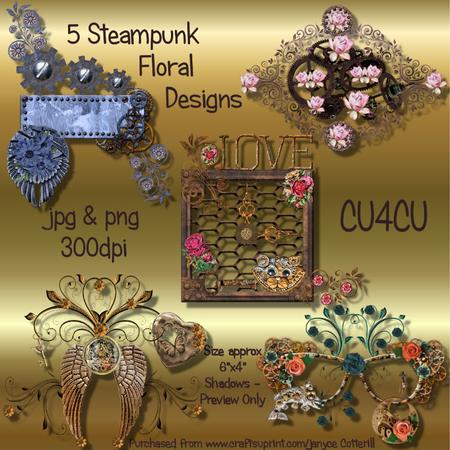 5 Steampunk Floral Designs Cu4cu