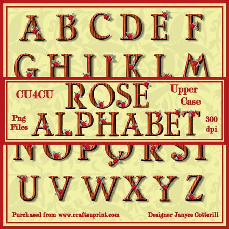 Rose Alphabet Upper Case Cu4cu