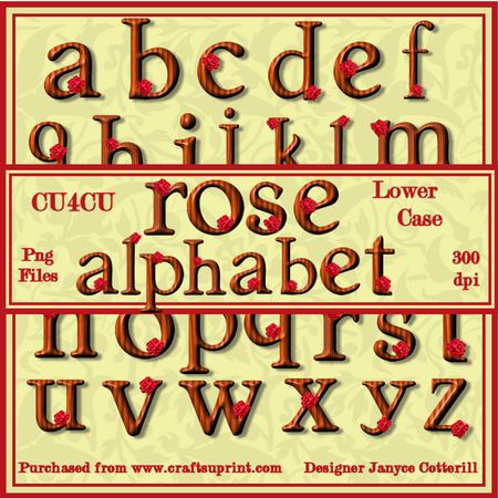 Rose Alphabet Lower Case Cu4cu