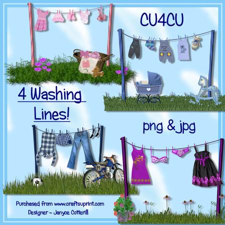 4 Washing Lines! Cu4cu