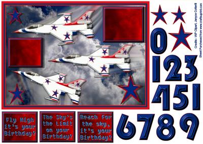 Jets! Quick Card for Young Boy/teen/male