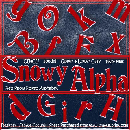 Red Snow Covered Alphabet Cu4cu