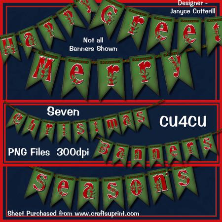 Seven Christmas Banners Cu4cu