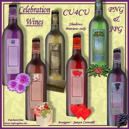 Celebration Wines (png Files & Jpg Sheets) Cu4cu