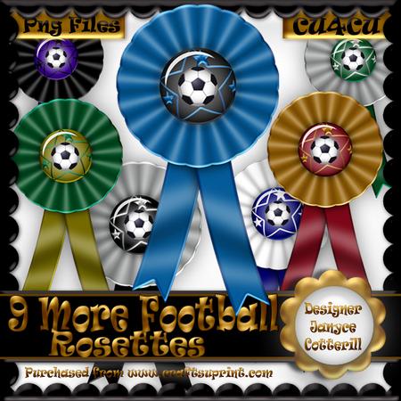 9 More Football Rosettes Cu4cu