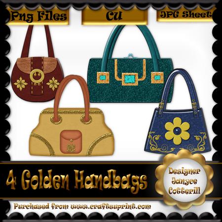 4 Golden Handbags Cu