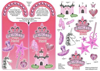 Little Princess Door Hanger with Decoupage