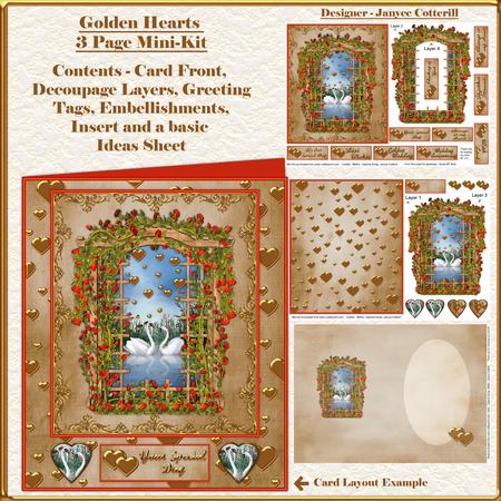 Golden Hearts Thee Page Mini-kit