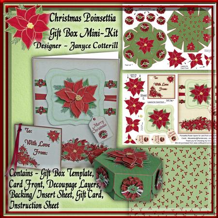 Christmas Poinsettia Gift Box Mini-kit