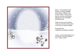Smile - Its Christmas! 6 x 6 (Approx) Insert for your own message or sentiments