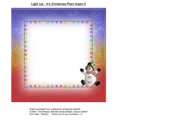 Light Up - Its Christmas! Plain Insert 2