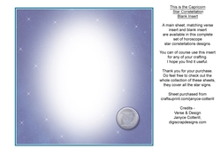 Capricorn Star Constellation Blank Insert