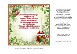 The Magic of Christmas Verse Insert