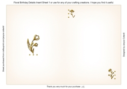 Floral Birthday Details 1 Insert