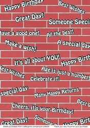 Brick Paper 6 Birthday