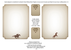 Horse Riding and Racing Insert Plaques