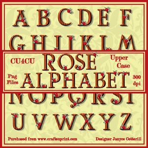 Rose Alphabet Upper Case Cu4cu