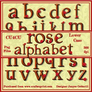 Rose Alphabet Lower Case Cu4cu