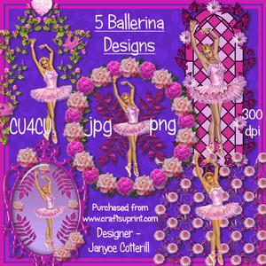 5 Ballerina Designs Cu4cu