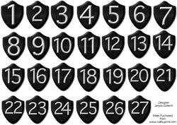 Shield Numbers for Football Crazy Football Mad Sheet