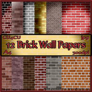 12 Brick Wall A4 Papers