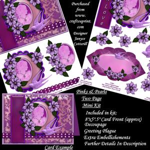 Pinks & Pearls Two Page Mini Kit