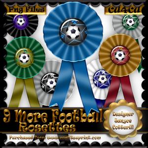 9 More Football Rosettes Cu4cu