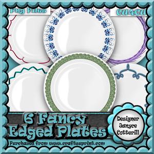 6 Fancy Edged Plates Cu4cu Designer Resource
