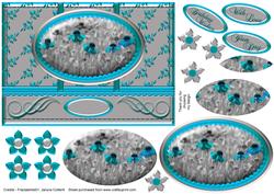 A Touch of Floral Colour - Turquoise