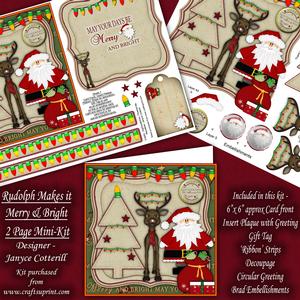 Rudolph Makes It Merry and Bright! 2 Page Mini-kit