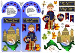 Little Prince Door Hanger with Decoupage