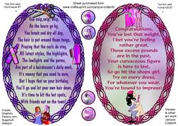 Two Verse Toppers for Hairdresser & Slimmer