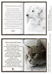 Male Dog and Female Cat Verse Open Book Topper